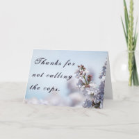 Thanks for Not Calling the Cops