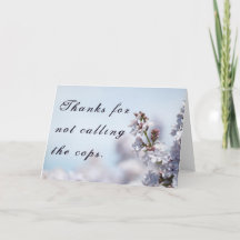 Thanks for Not Calling the Cops