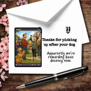 Thanks for Picking Up After Your Dog Thank You Card