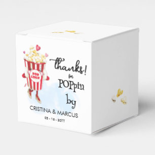 Thanks For Poppin By Popcorn Favour Box