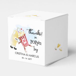 Thanks For Poppin By Popcorn Favour Box
