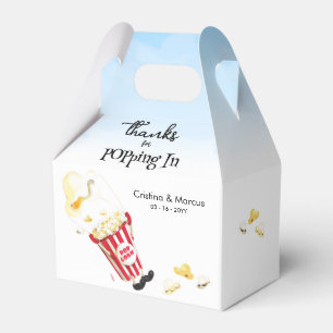 Thanks For Poppin By Popcorn Wedding Favour Box