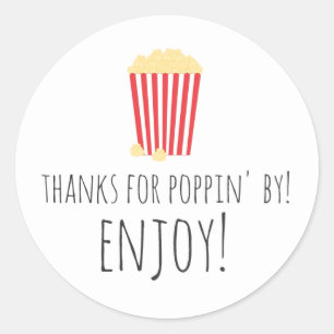 Thanks For Poppin' By Stickers