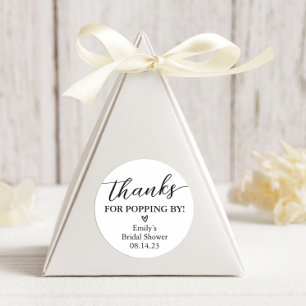 Thanks for Popping By Baby Shower Popcorn Classic Round Sticker
