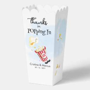 Thanks For Popping By Popcorn Favour Box