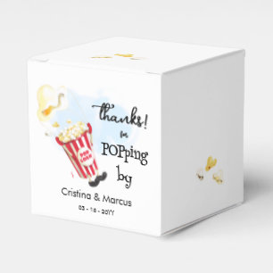 Thanks For Popping By Popcorn Favour Box