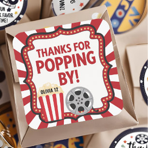 Thanks for Popping By Sticker   Movie Theater 
