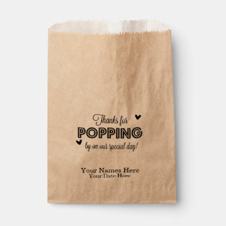 Thanks for Popping, Sweet Thank Yo, Wedding Favour Bags