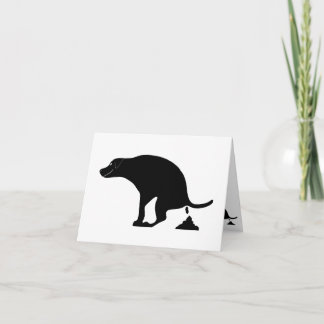 Thanks for Putting Up with My Crap Funny Dog Thank You Card