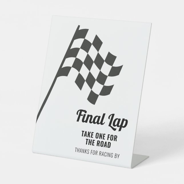 Thanks for Racing By Race Car Party Sign (Front)