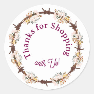 Thanks for Shopping with Us! Classic Round Sticker