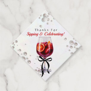 Thanks for Sipping & Celebrating Favour Tags