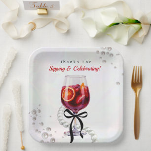 Thanks for Sipping & Celebrating Paper Plate