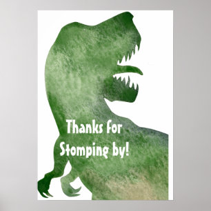 Thanks for Stomping By - DIno Party Poster