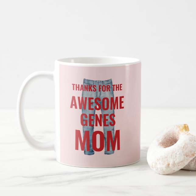 Thanks for the Awesome Genes Mum Mother's Day Coffee Mug (With Donut)