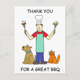 Thanks for the BBQ Postcard