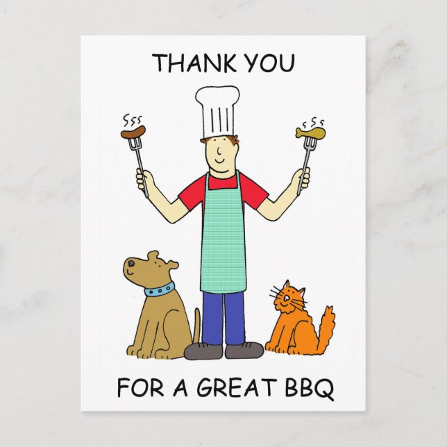 Thanks for the BBQ Postcard (Front)