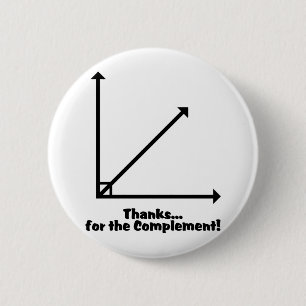 thanks for the complement 6 cm round badge