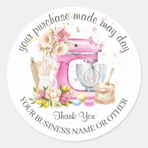 Thanks for the purchase, small bakery business. classic round sticker