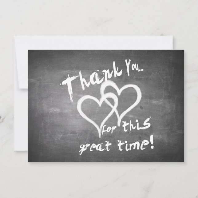 Thanks for this great time on a chalk board (Front)