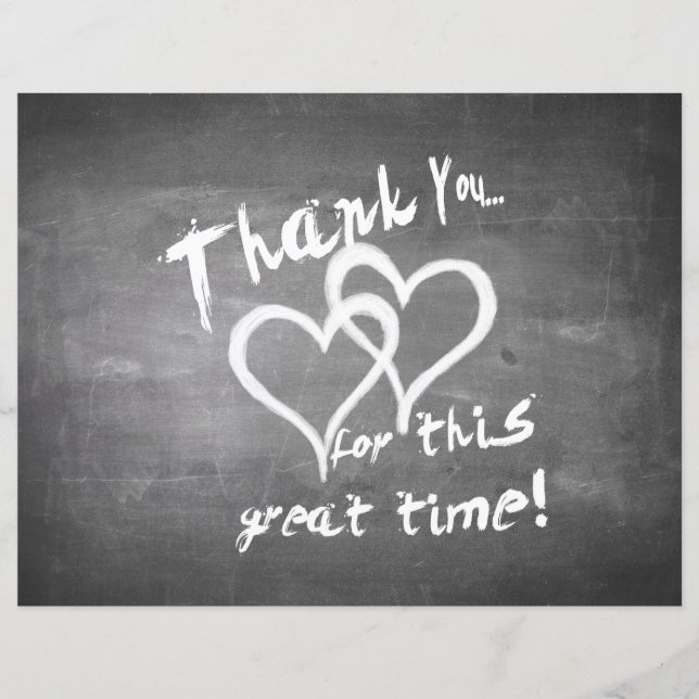 Thanks for this great time on a chalk board (Front)