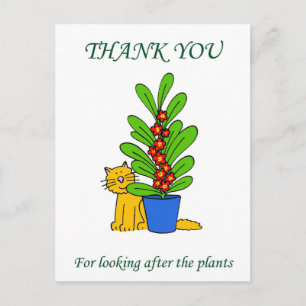 Thanks for Watering the Plants Postcard