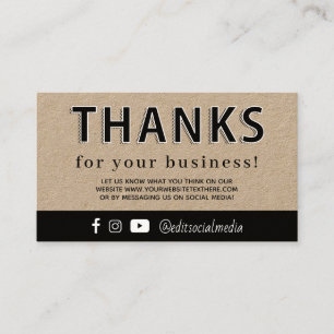 Thanks For Your Business Card