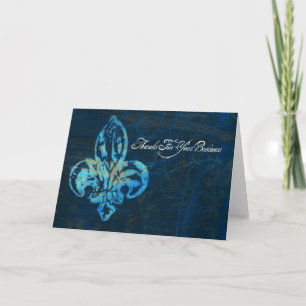 Thanks For Your Business fleur-de-lis Thank You Card