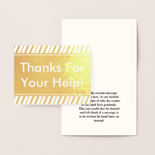 "Thanks For Your Help!" Greeting Card