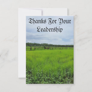 Thanks For Your Leadership Flat Thank You Card