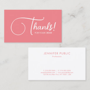Thanks For Your Order Elegant Modern Template Business Card