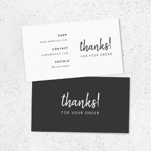 Thanks for your Order   Monochrome Business Insert