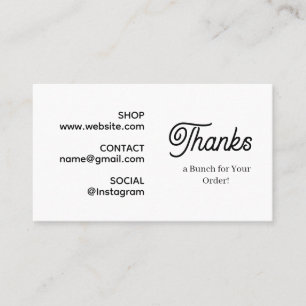 Thanks for Your Order Monochrome Modern Logo Business Card