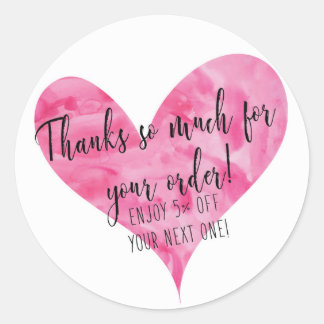 Thanks for Your Order Stickers - Round
