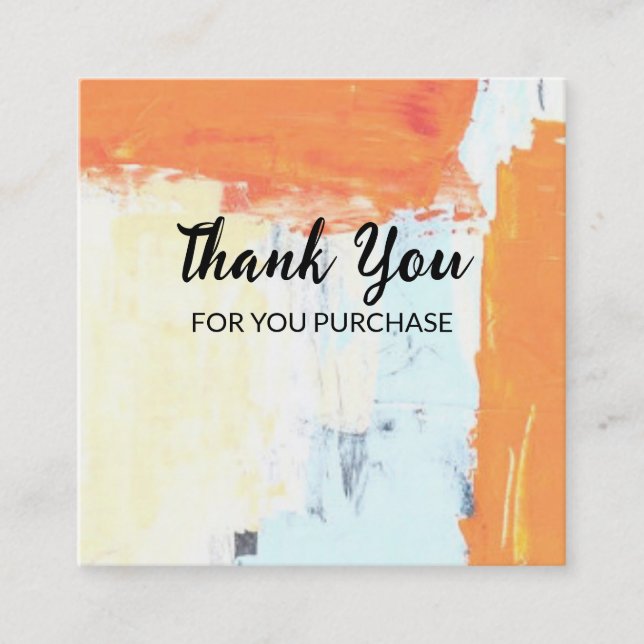 Thanks for your purchase Card (Front)