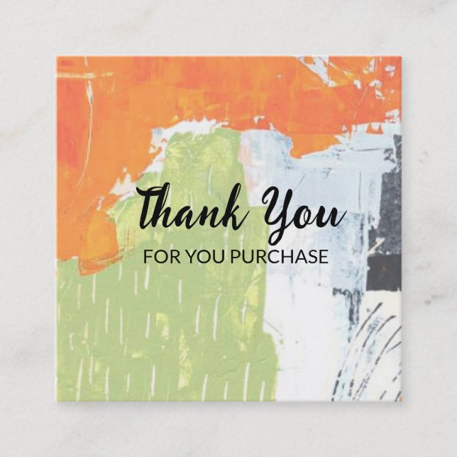 Thanks for your purchase Card (Front)