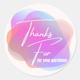 Thanks For Your Purchase Classic Round Sticker