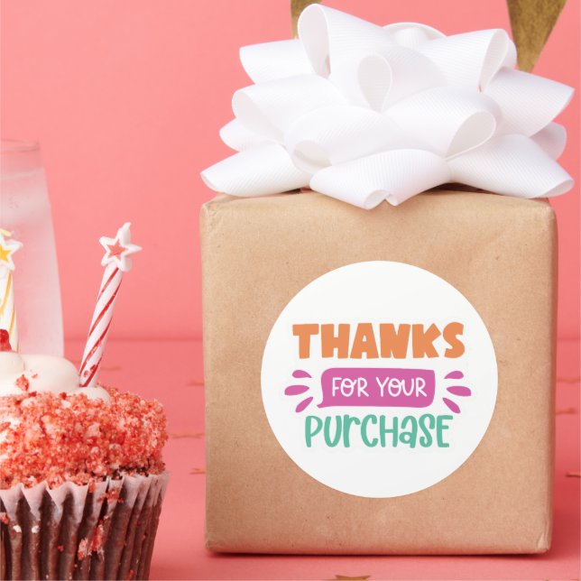 Thanks For Your Purchase - Small Business Sticker (Party)