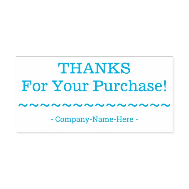 "THANKS For Your Purchase!" w/ Company Name Stamp (Design)