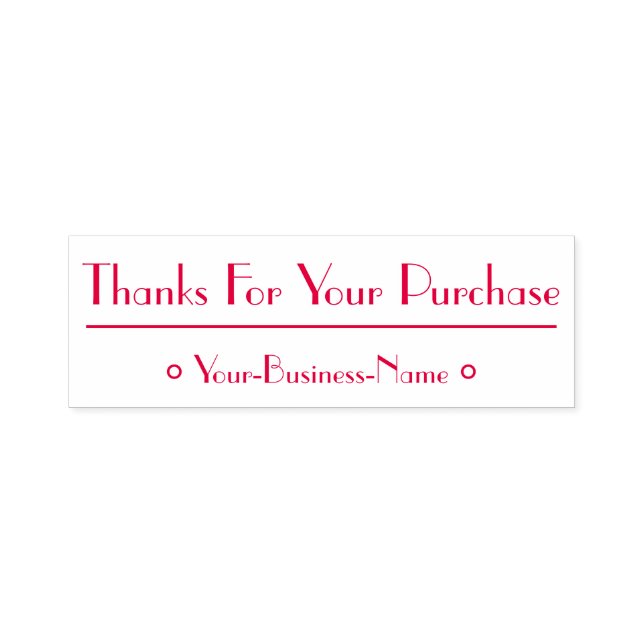 "Thanks For Your Purchase" with Business Name Self-inking Stamp (Design)