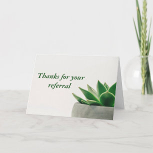 Thanks for Your Referral Modern Plant Business Card