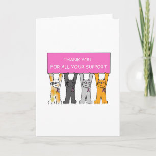 Thanks for Your Support Breast Cancer Thank You Card