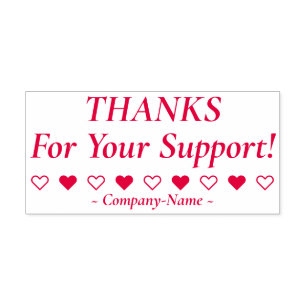 "THANKS For Your Support!" + Business Name Stamp