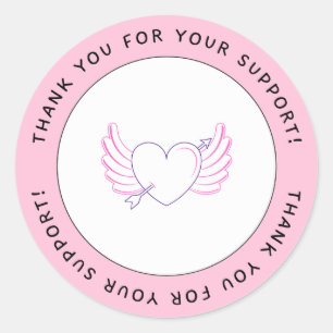 Thanks for your support classic round sticker