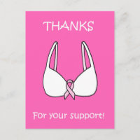 Thanks for Your Support Pink Ribbon Bra