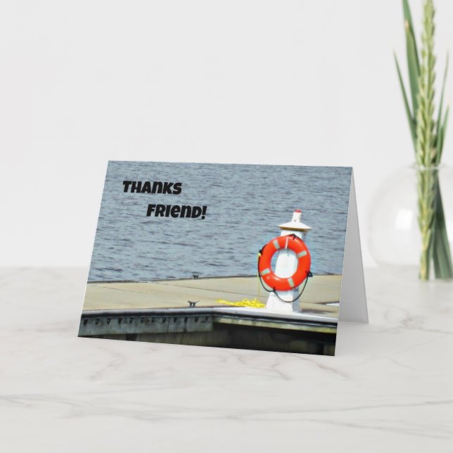 Thanks Friend! Thank You Card (Front)
