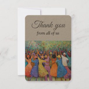 Thanks From All of Us Group Women Thank You Card