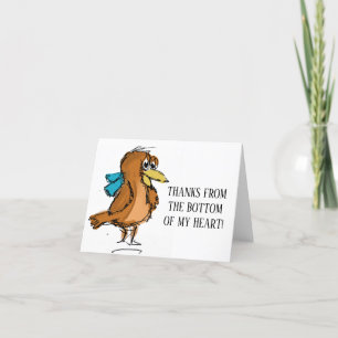 Thanks from the bottom of my heart thank you card