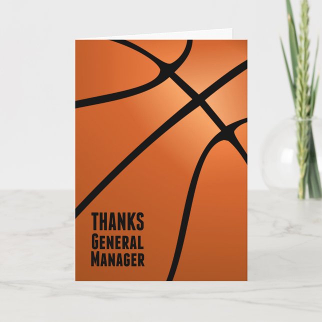 Thanks General Manager for Your Leadership Thank You Card (Front)