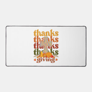Thanks Giving Cross Pumpkin Desk Mat